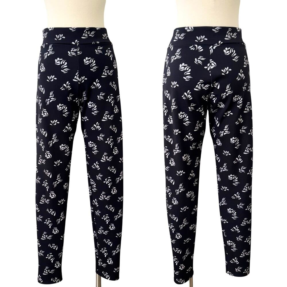 Chiara Boni La Petite Robe Leggings Pull-On Pants Black White 46 (US 10)